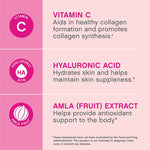 HYDROLYZED COLLAGEN STRAWBERRY: Powder for Healthy Hair, Beautiful Skin, and Nail Support- with Vitamin C, Acai, and Biotin.