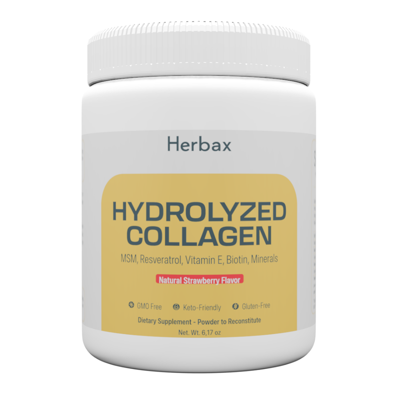 HYDROLYZED COLLAGEN KETO STRAWBERRY: Powder for Healthy Hair, Beautiful Skin, and Nail Support- with Vitamin C, Acai, and Biotin.