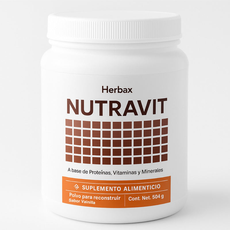 NUTRAVIT VANILLA- Metabolic Nutrition | Whey Protein Low Carb, Meal Replacement Shake w/ Vitamins, Minerals & Amino Acid L-Glutamine | Great Taste and Very Filling Protein Shake