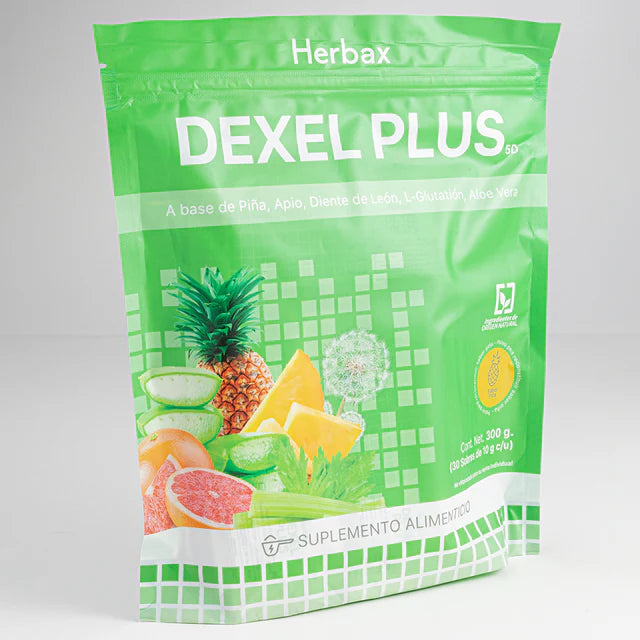 DEXEL PLUS 5: Super Antioxidant with Herbal Extracts including Spirulina, Aloe Vera, Eucalyptus, and Iron for Immune Support. 30 Sachet Count