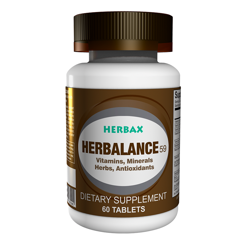 HERBALANCE 59- Multivitamin Tablets with Iron, Multivitamin for Women and Men for Daily Nutritional Support